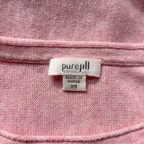 Purejill J.Jill Pink Heather 3/4 Sleeves Light Sweater - Picture 3 of 6